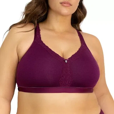 Curvy Couture Wireless Sleep Full Coverage Bra-1010 In Purple