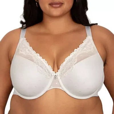 Curvy Couture Sheer Whisper Plunge T-shirt Bra- 1607 In White