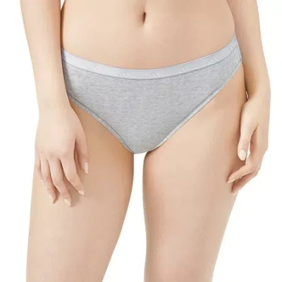 Adidas Originals Active Cotton Hi-leg Bikini- 4a0443 In Gray