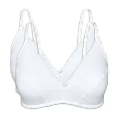 Bestform Cotton Wireless Bra With Lightly Lined Cups 2pk- 5006255 In White