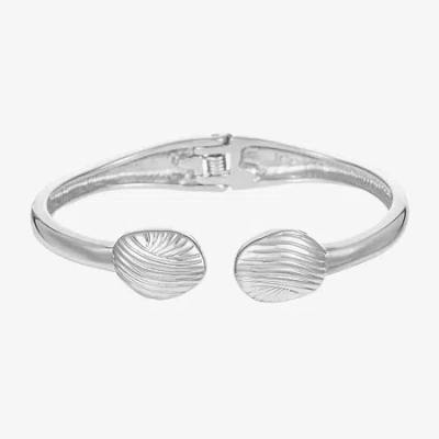 Liz Claiborne Textured Womens Cuff Bracelet In Silver