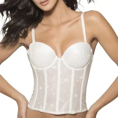 Dominique Womens Extra Firm Support Longline Strapless Bra 7777 In White