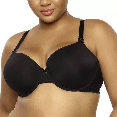 Paramour Seamless T-shirt Underwire Plunge Bra 255455 In Black