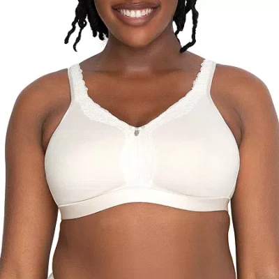 Curvy Couture Wireless Sleep Full Coverage Bra-1010 In White
