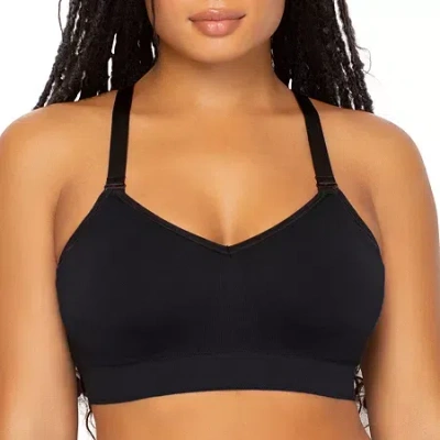 Curvy Couture Smooth Seamless Comfort Wireless Bra-1331 In Black