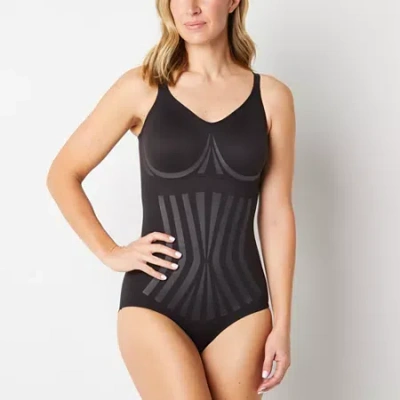 Ambrielle Lycra Fitsense Technology Wirefree Body Briefer In Black