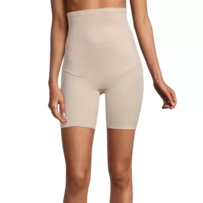 Underscore Tummy Tux High Waist Long Leg Thigh Slimmers In Sand