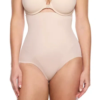 Ambrielle Wonderful Edge Back Magic High-waist Control Briefs In Sand