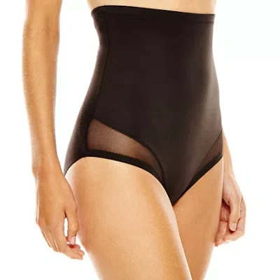 Underscore Innovative Edge Sheer High-waist Control Briefs In Black