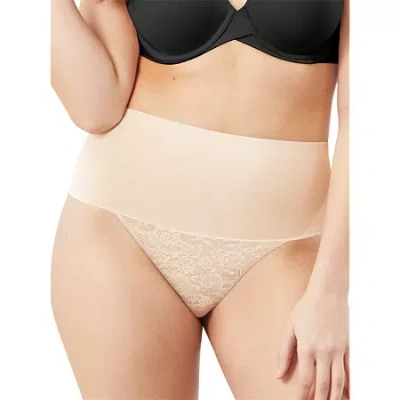 Maidenform Tame Your Tummy Shapewear Thong Dm0049 In Sand