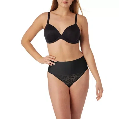 Maidenform Tame Your Tummy Shapewear Thong Dm0049 In Black