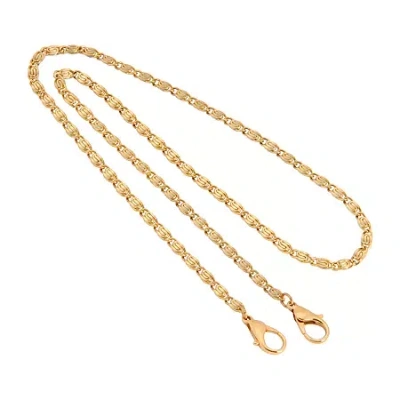 1928 Jewelry 1928 Gold Tone Womens 22 Inch Link Face Mask Holder In Yellow