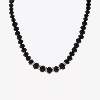 1928 Jewelry 1928 Womens Crystal 16 Inch Strand Necklace In Black