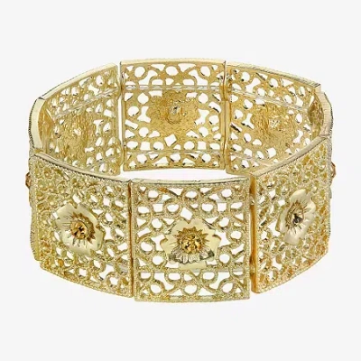 1928 Jewelry 1928 Womens Flower Stretch Bracelet In Gold