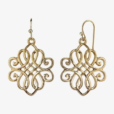 1928 Jewelry 1928 Filigree Womens Drop Earrings In Gold