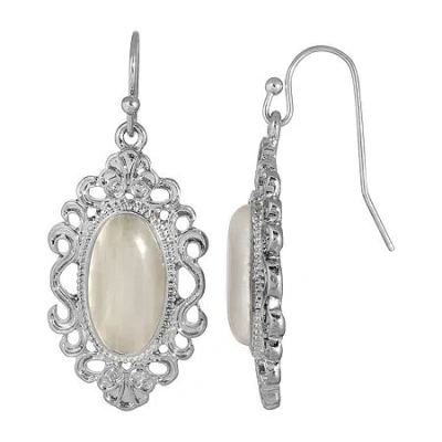 1928 Jewelry 1928 Silver Tone Womens Drop Earrings In Silver