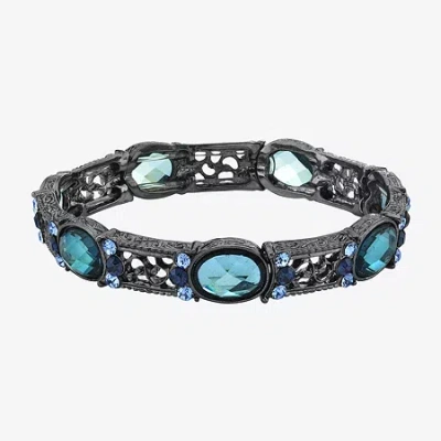 1928 Jewelry 1928 Black Tone Womens Stretch Bracelet In Blue