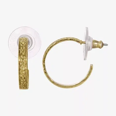 1928 Jewelry 1928 Gold Tone Womens 19mm Hoop Earrings In Yellow