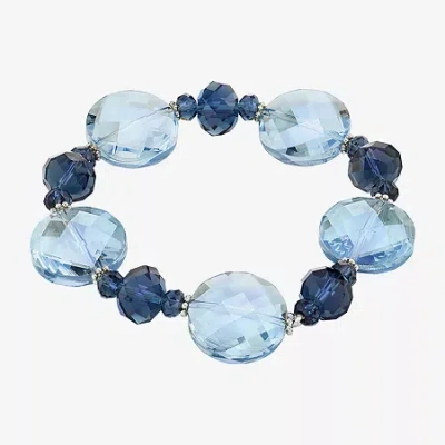 1928 Jewelry 1928 Silver Tone Womens Blue Stretch Bracelet In Blue