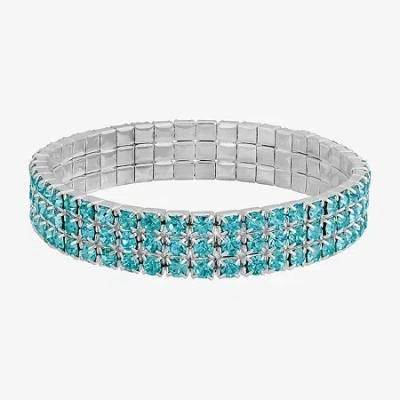 1928 Jewelry 1928 Silver Tone Stretch Bracelet In Blue