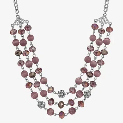 1928 Jewelry 1928 Silver-tone Womens 16 Inch Beaded Necklace In Multi