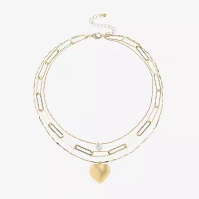 Bold Elements Gold Tone Womens 18 1/2 Inch Strand Necklace In Gold