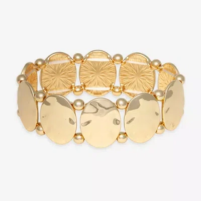 Bold Elements Gold Tone Womens Stretch Bracelet In Gold
