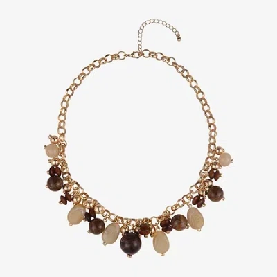 Mixit Gold Tone Womens 18 Inch Statement Necklace In Gold