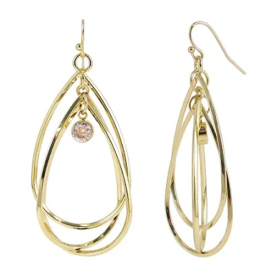 Bold Elements Womens Stainless Steel Drop Earrings In Gold