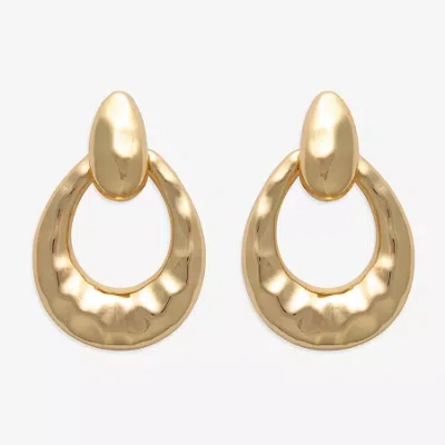 Bold Elements Gold Tone Womens Drop Earrings In Yellow
