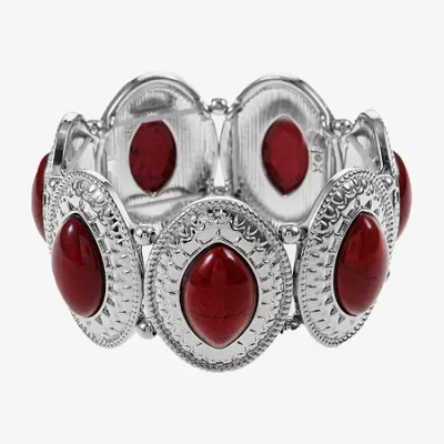 Mixit Womens Red Stretch Bracelet In Metallic