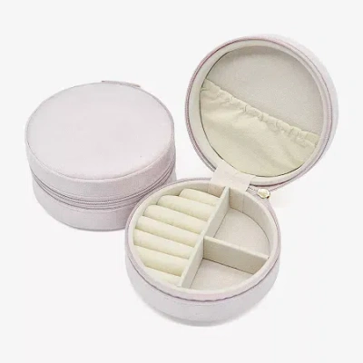 Mixit Jewelry Velvet Travel Case In White