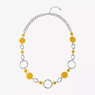 Mixit Womens 32 Inch Link Necklace In Yellow