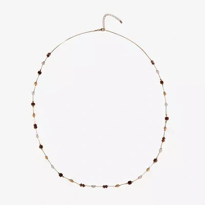 Mixit Gold Tone Womens 36 Inch Illusion Necklace In Multi