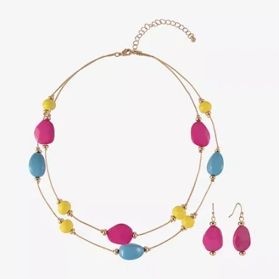 Mixit Multi Strand And Drop Earring Womens 2-pc. Jewelry Set In Multi