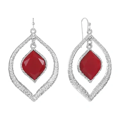 Mixit Orbital Womens Red Drop Earrings In Multi