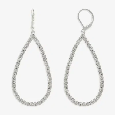 Mixit Womens Glass Hypoallergenic Drop Earrings In Silver