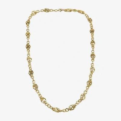 Bold Elements Gold Tone Womens 14k Gold Over Brass 36 Inch Link Chain Necklace In Gold