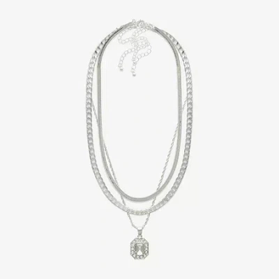 Bold Elements Silver Tone Womens 19 Inch Strand Necklace In Gray