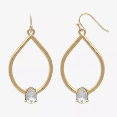 Bold Elements Gold Tone Womens Drop Earrings In Gold