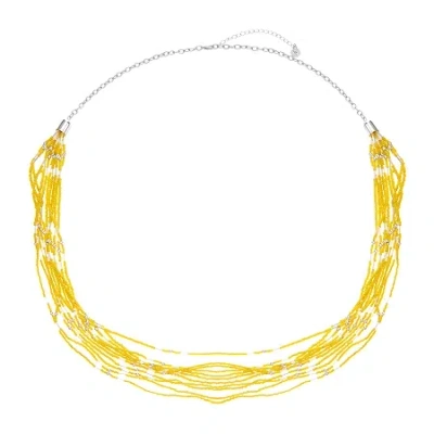 Mixit 39 Inch Cable Strand Necklace In Yellow