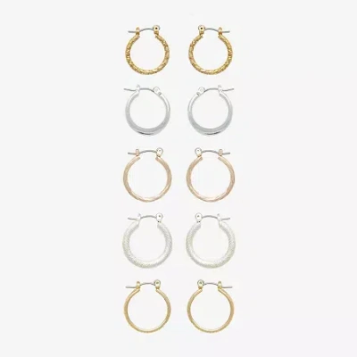 Mixit Womens Hypoallergenic 5 Pair Earring Set In Multi