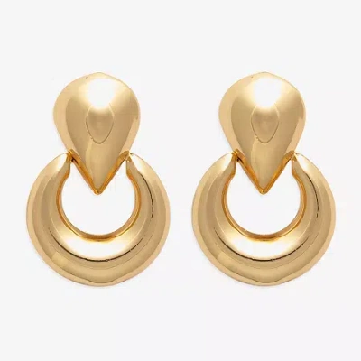 Bold Elements Gold Tone Womens Drop Earrings In Gold