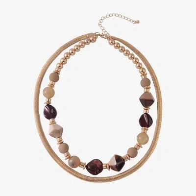 Mixit Gold Tone Womens 17 Inch Strand Necklace In Gold