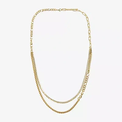 Bold Elements Gold Tone Womens 36 Inch Link Chain Necklace In Gold