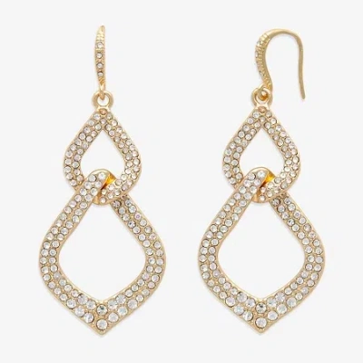 Bold Elements Gold Tone Womens Glass Drop Earrings In Gold