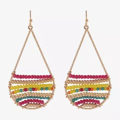 Mixit Womens Drop Earrings In Gold