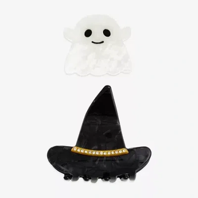 Mixit Halloween Ghost & Witch Hat 2-pc. Hair Clip In Multi