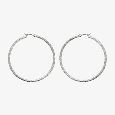 Mixit Womens 55mm Hoop Earrings In Gray