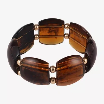 Mixit Gold Tone Womens Stretch Bracelet In Brown